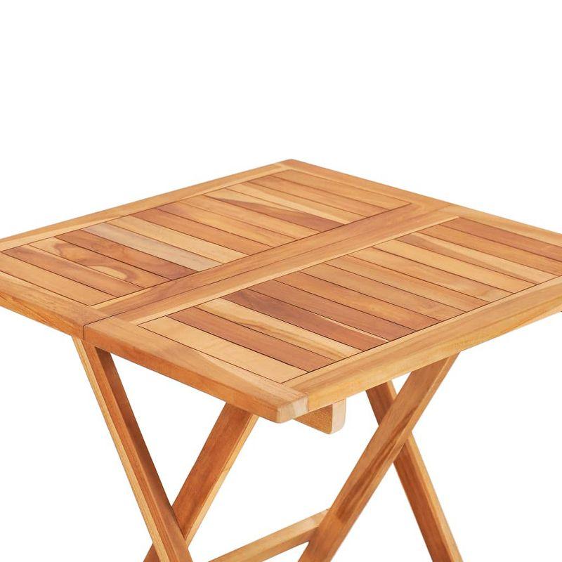 vidaXL Folding Bistro Table 23.6 in.x23.6 in.x25.6 in. Solid Teak Wood