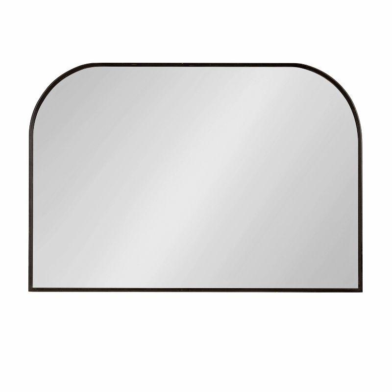36" x 24" Caskill Framed Arch Wall Mirror Black - Kate & Laurel: Large, Modern Design, Wall-Mounted