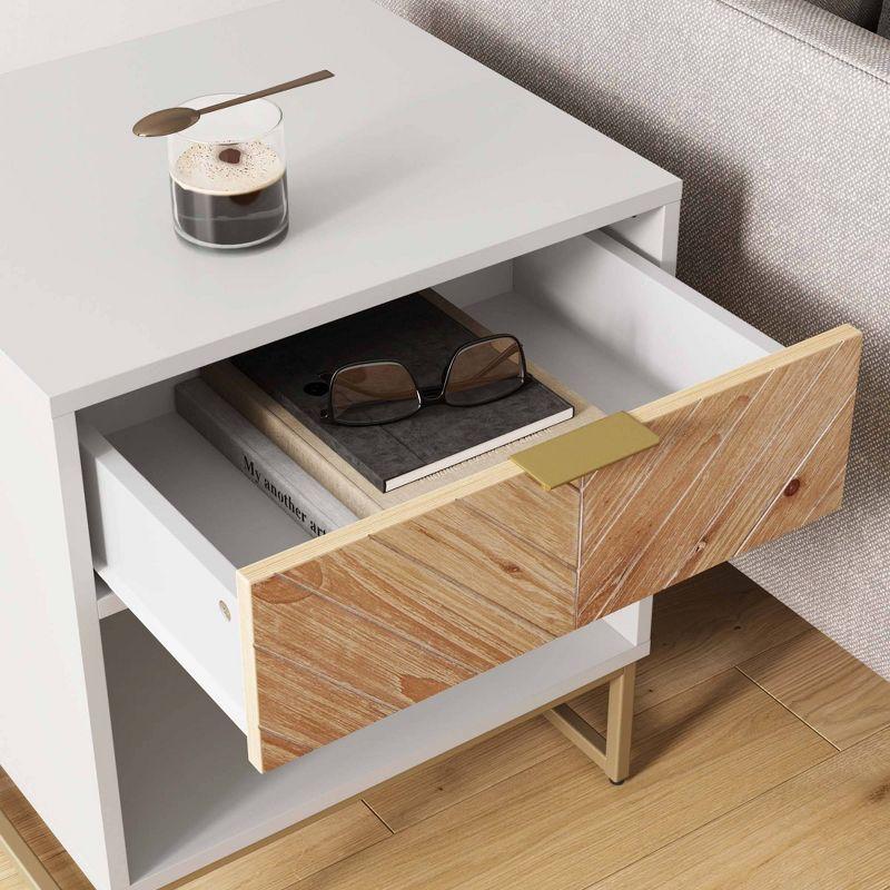 19'' W Metal Nightstand