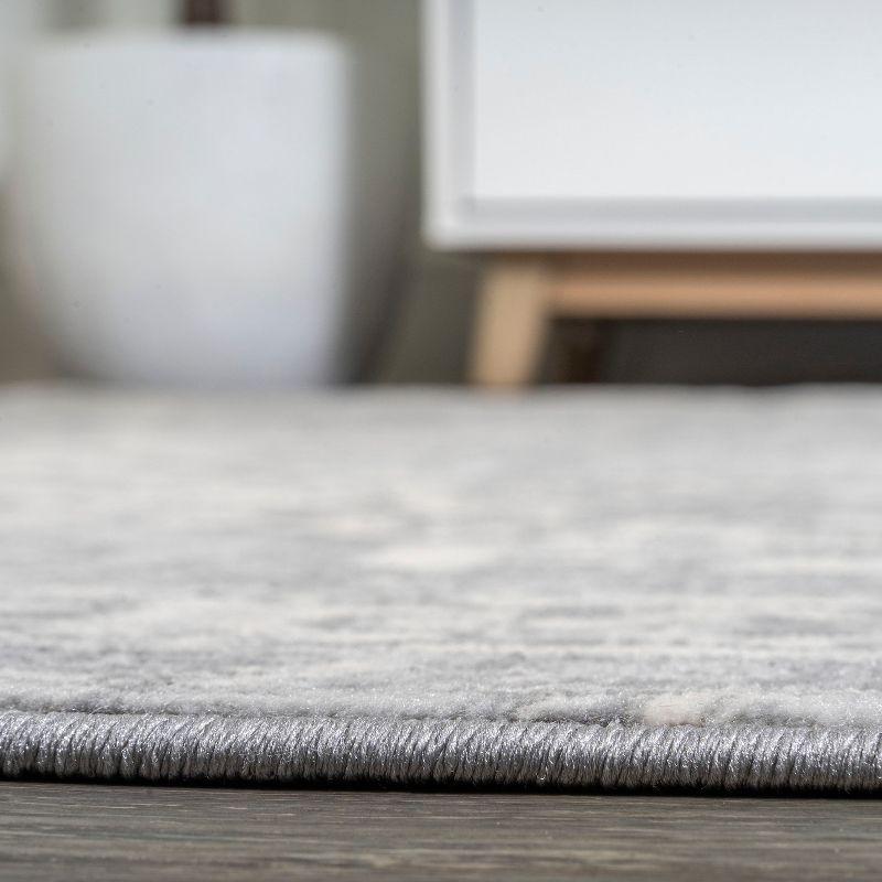 3' X 5' Modern Persian Vintage Medallion Area Rug, Light Gray/Ivory - JONATHAN Y