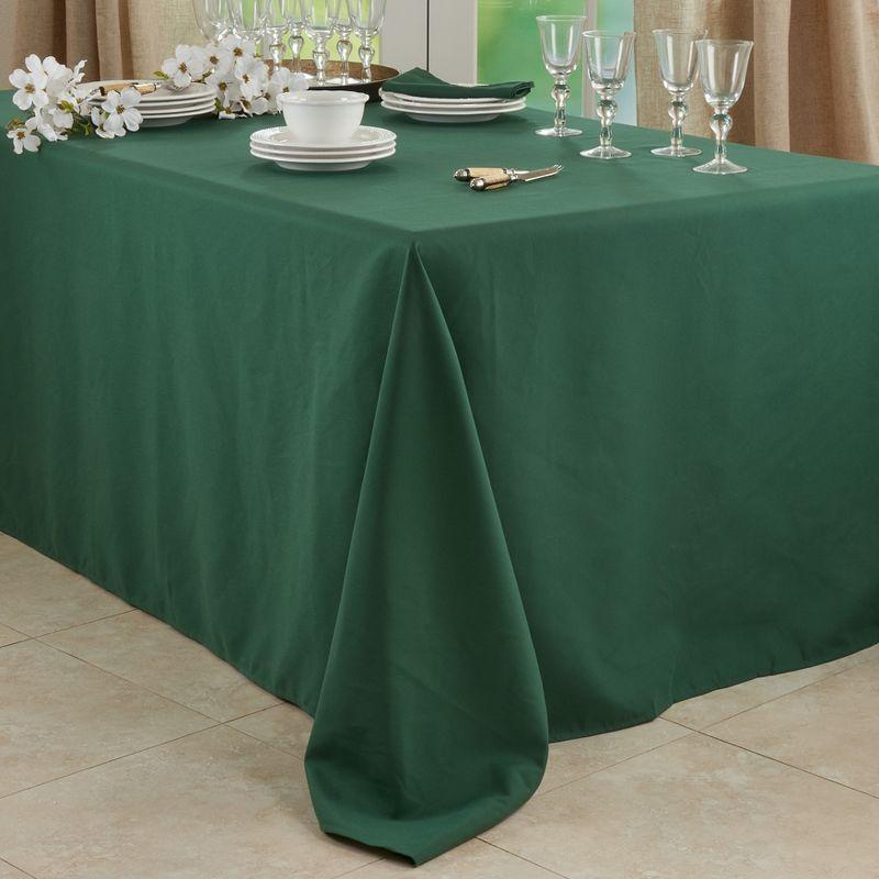 Saro Lifestyle Solid Color Everyday Tablecloth, Jasper Green, 90" x 156"