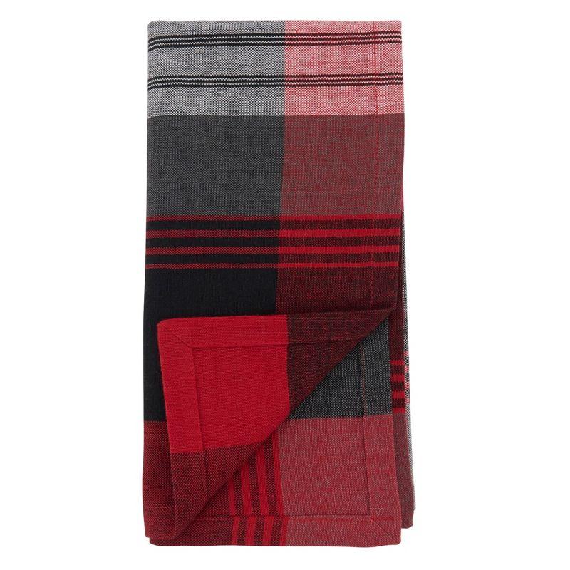 Saro Lifestyle Plaid Napkin, 20" Square, Red (Set of 4)