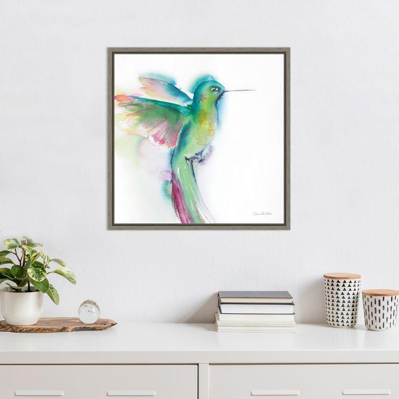 Amanti Art Hummingbirds II by Aimee Del Valle Canvas Wall Art Print Framed 22 x 22-in.