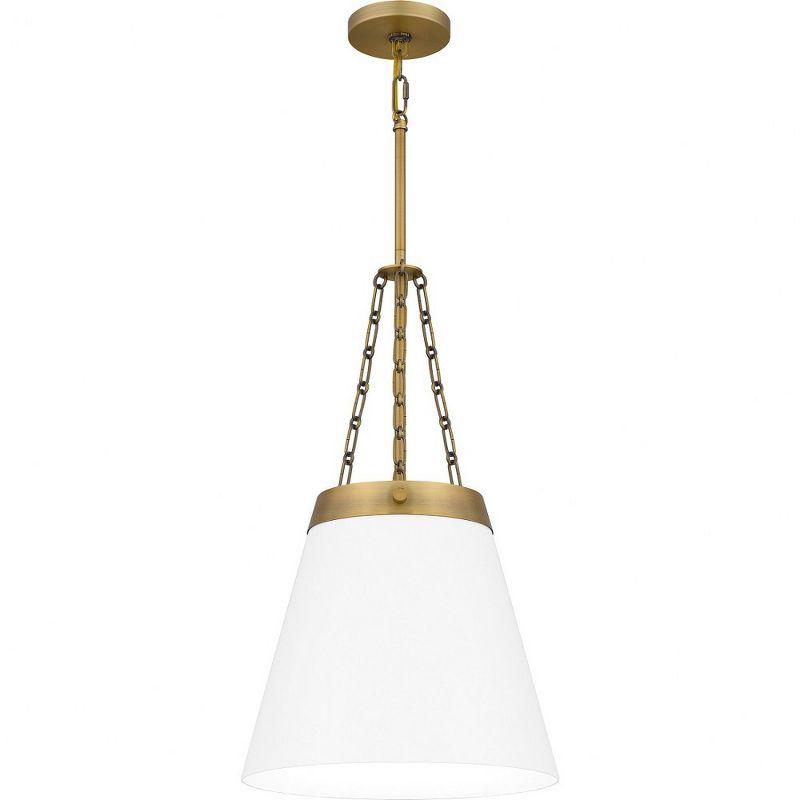 Alwyn Mini Aged Brass and Glass Pendant Light