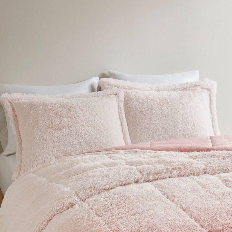 Malea Shaggy Faux Fur Comforter Mini Set