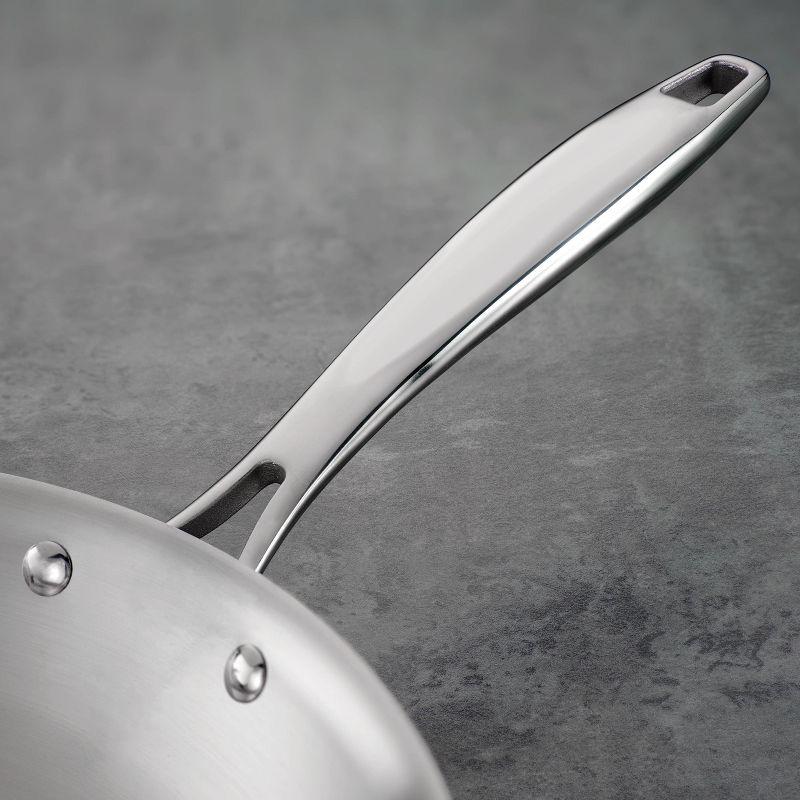 12" Stainless Steel and Aluminum Tri-Ply Clad Fry Pan