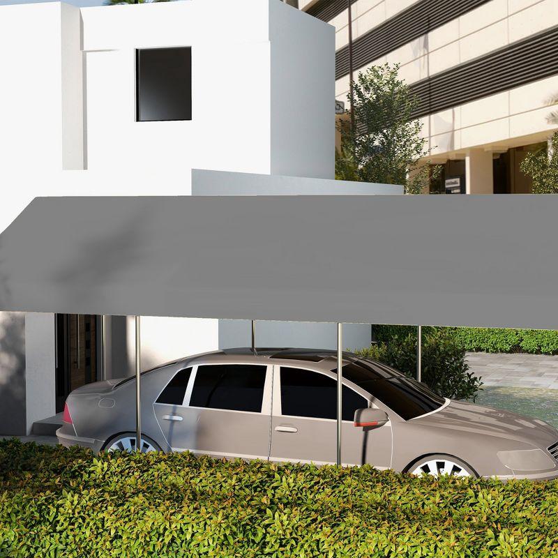 19.7' x 9.7' Carport Replacement Canopy for Model 84C-207WT or 84C-386V00WT with Ball Bungee Cords, Gray (Only Cover)