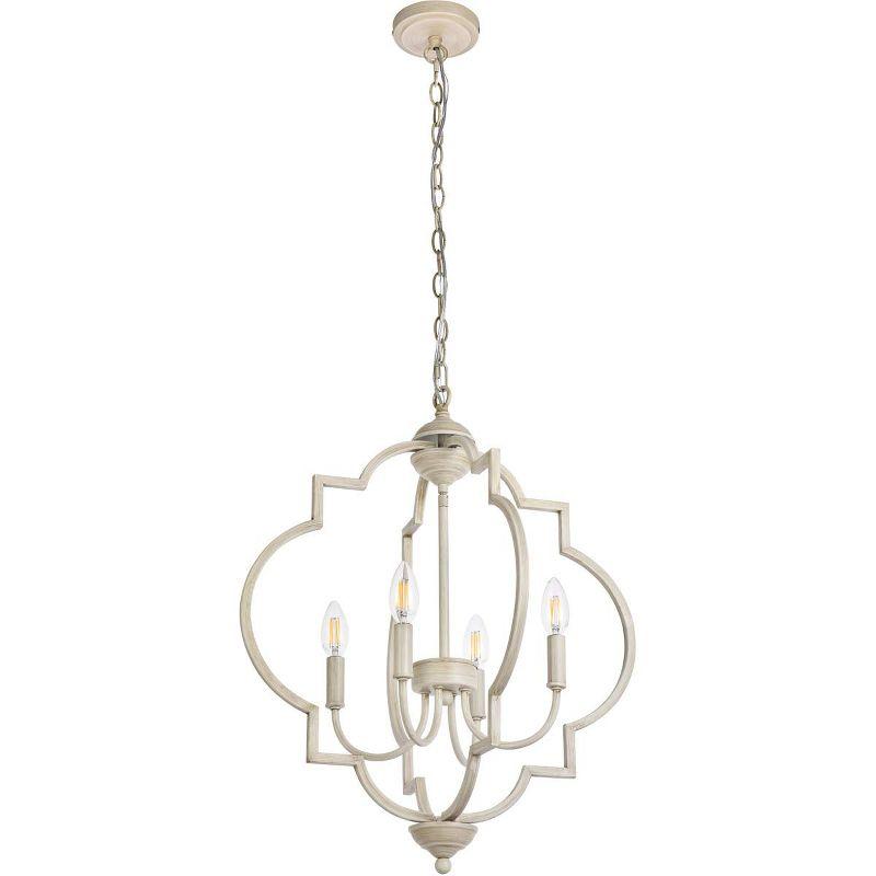 Elegant Lighting Sandara 4 lights pendant in weathered dove