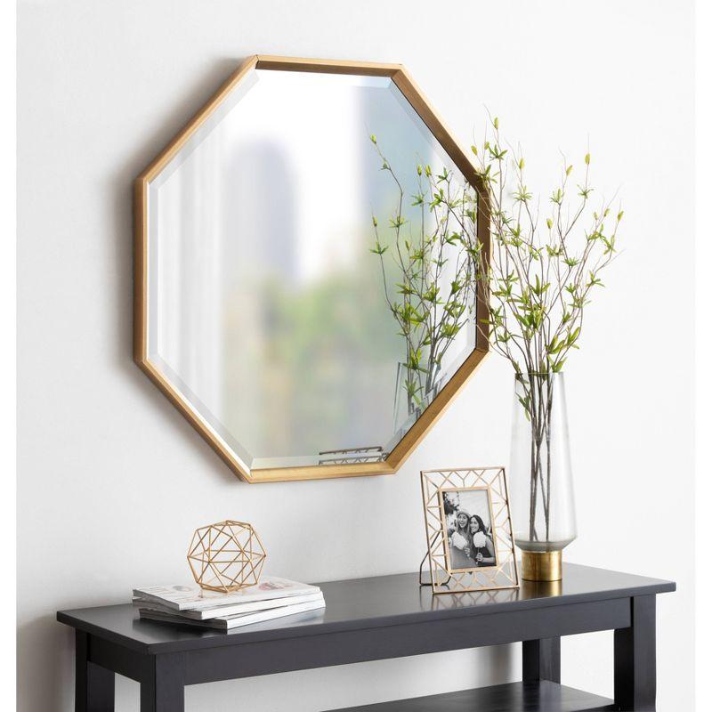 CalderOct 31.5" Gold Geometric Polished Wall Mirror