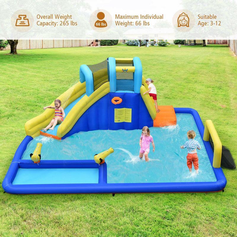 Costway Inflatable Water Slide Bounce House Climbing Wall without Blower