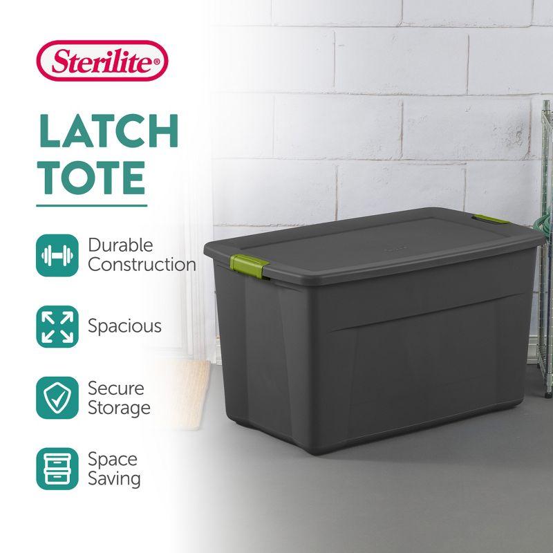 Sterilite Storage Tote Box with Latching Container Lid