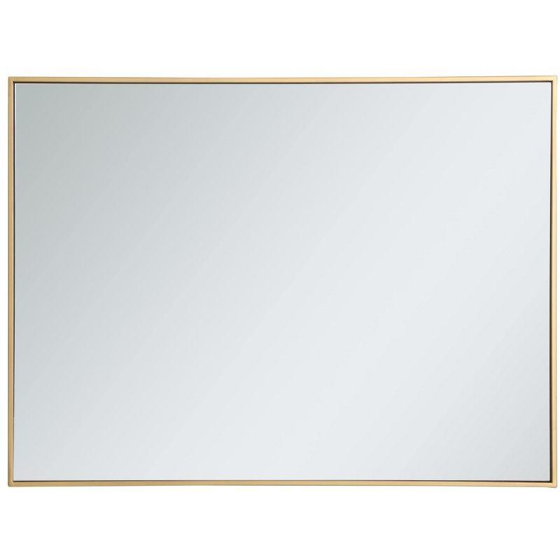 Elegant Lighting Metal frame rectangle mirror 30 inch in Black