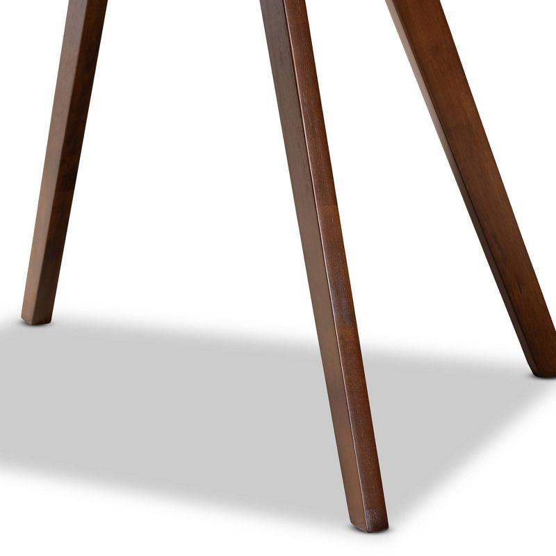 Alana Compact Round Walnut Wood Mid-Century Modern Dining Table