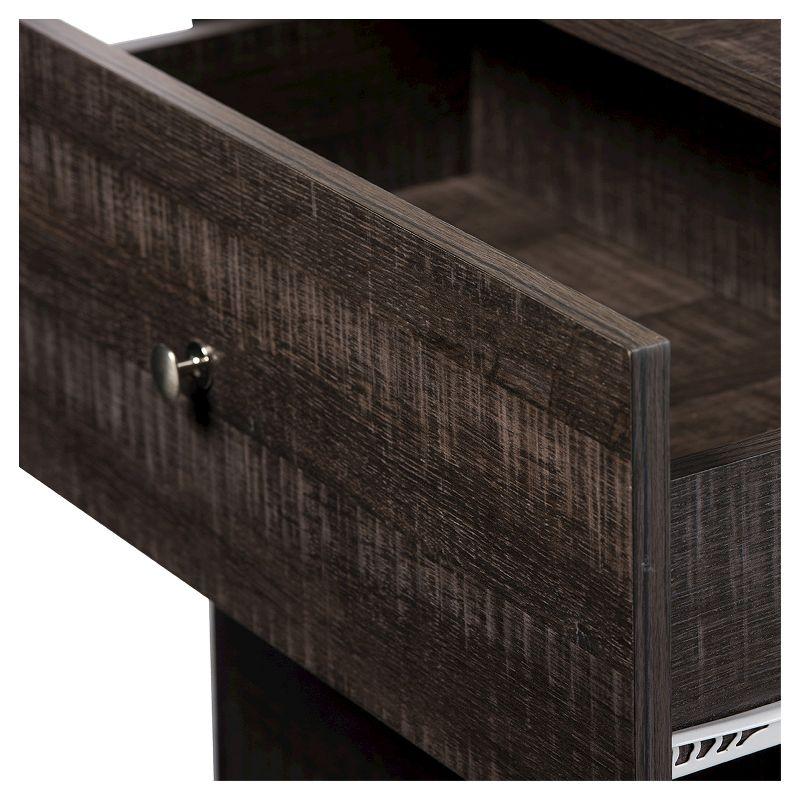 Deacon Modern and Contemporary Wood 3 Drawer Storage Chest Espresso Brown - Baxton Studio: Bedroom Furniture with Anti-Tip Design