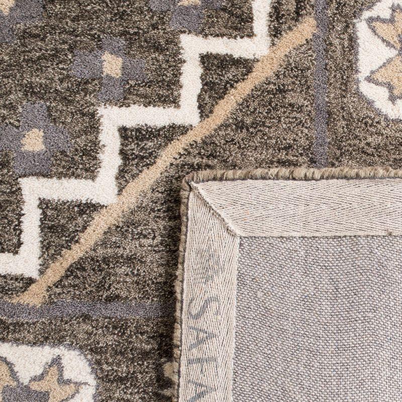 Bella BEL672 Hand Tufted Area Rug - Brown/Taupe - 5'x5' - Safavieh.