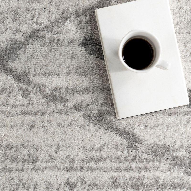 Nuloom 2x12 Thigpen Contemporary Indoor Area Rug, Grey, Abstract Lines, Non-Slip Backing, Stain Resistant, Bedroom Living Room, Kitchen