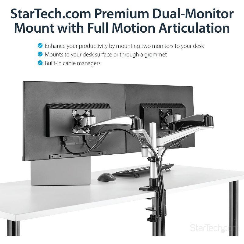 StarTech Dual Monitor Mount with Full-Motion Arms - Stackable