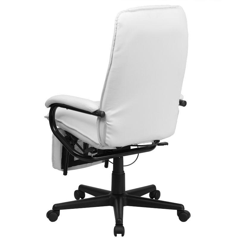 Flash Furniture High Back LeatherSoft Executive Reclining Ergonomic Swivel Office Chair with Arms