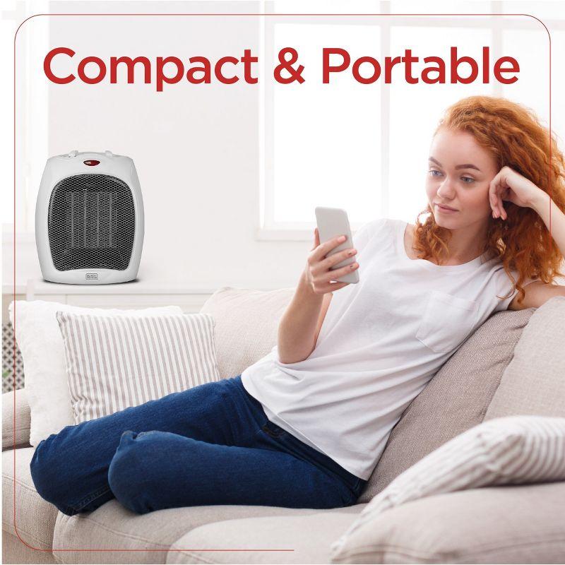 BLACK+DECKER Personal 1500 Watt Electric Fan Compact Heater with Manual Control
