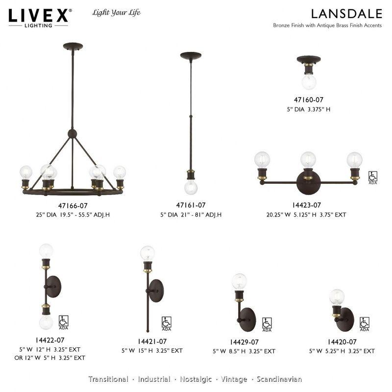Livex Lighting Lansdale 6 - Light Chandelier in  Bronze/Antique Brass