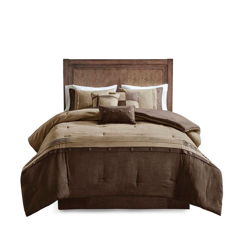 Madison Park Boone 7 Piece Faux Suede Comforter Set