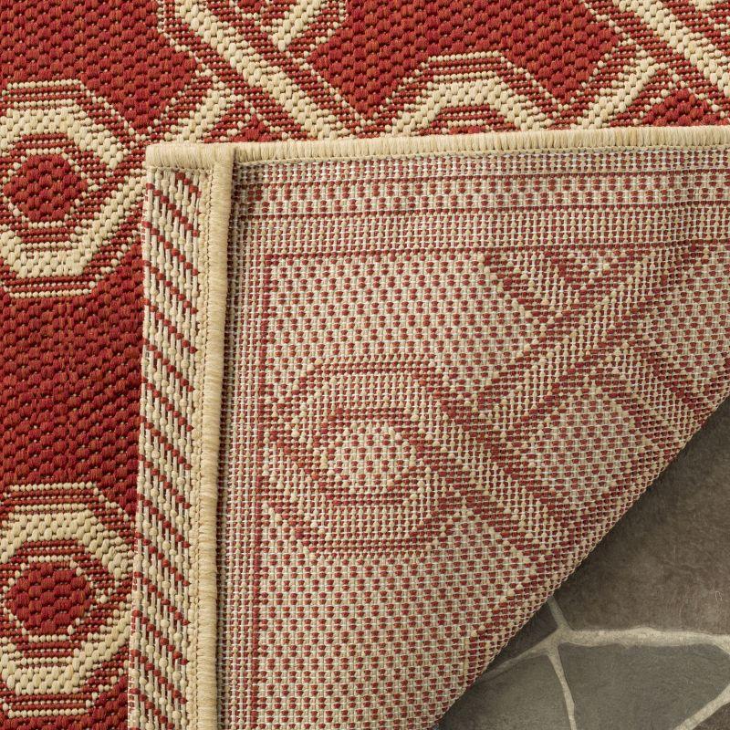 Martha Stewart Crosslink - MSR4253 - Indoor Power Loomed Area Rugs - Red/Creme - 4'x5'7"