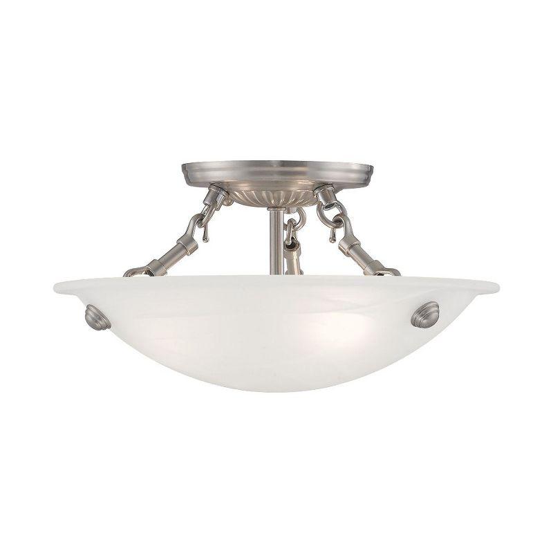 Livex Lighting Oasis 3 - Light Flush Mount in  Brushed Nickel