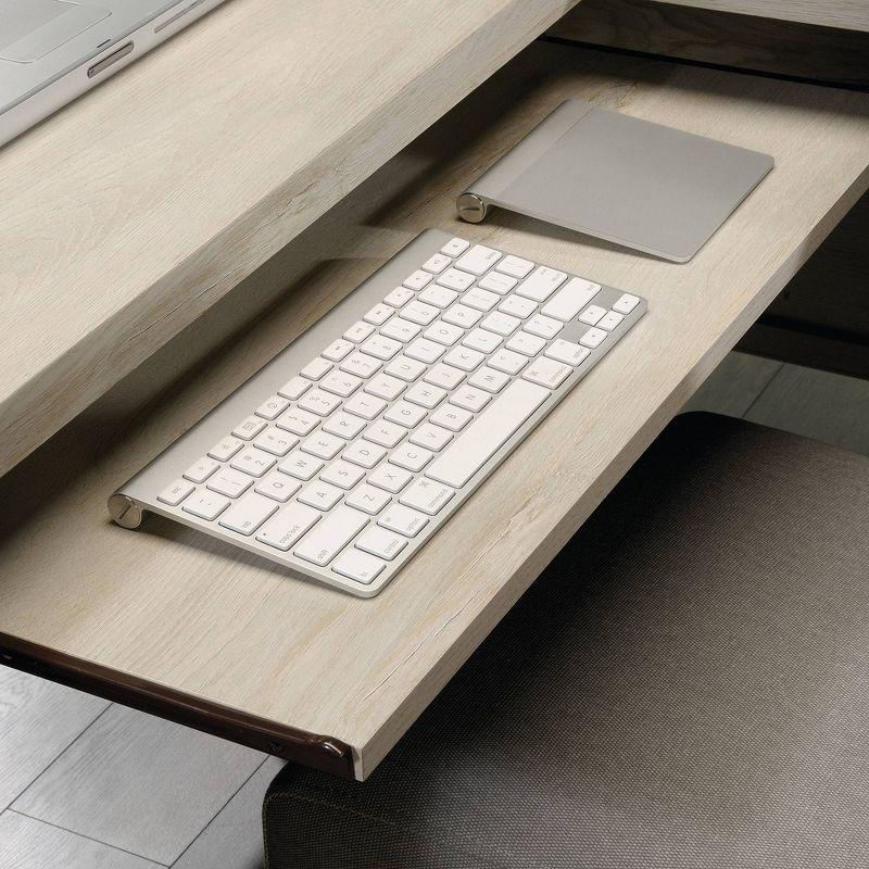 Chalked Chestnut L-Shaped Computer Desk with File Storage