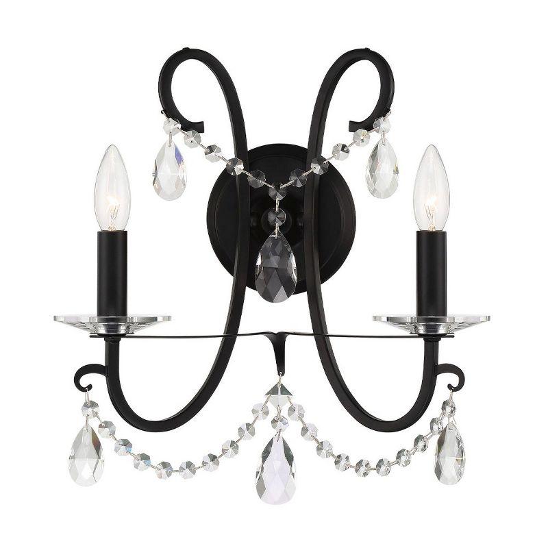 Crystorama Lighting Othello 2 - Light Sconce in  Matte Black