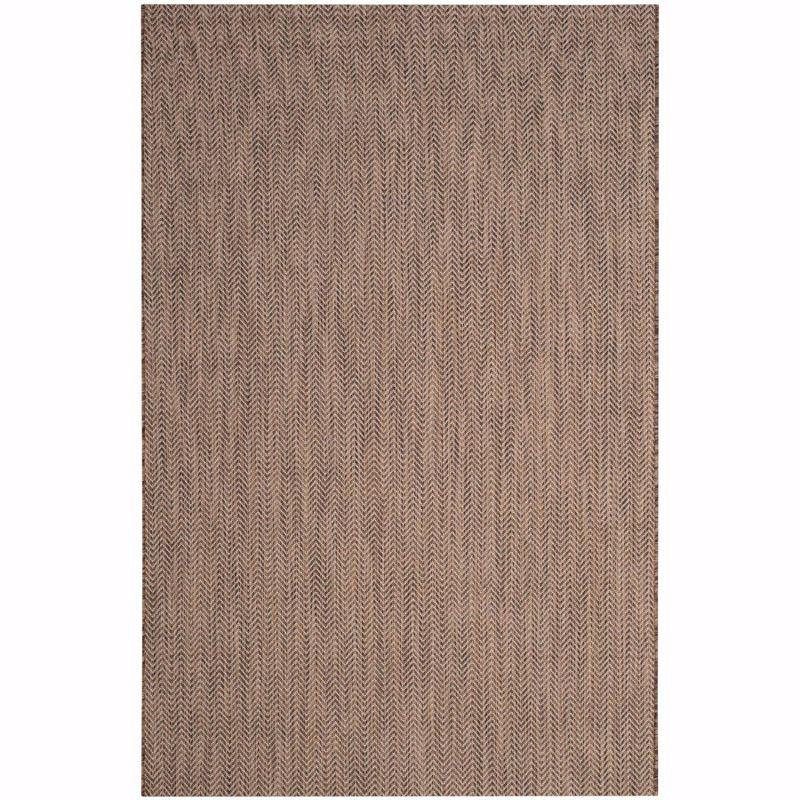 Courtyard CY8022 Power Loomed Indoor and Outdoor Area Rug - Brown/Beige - 4'x5'7" - Safavieh