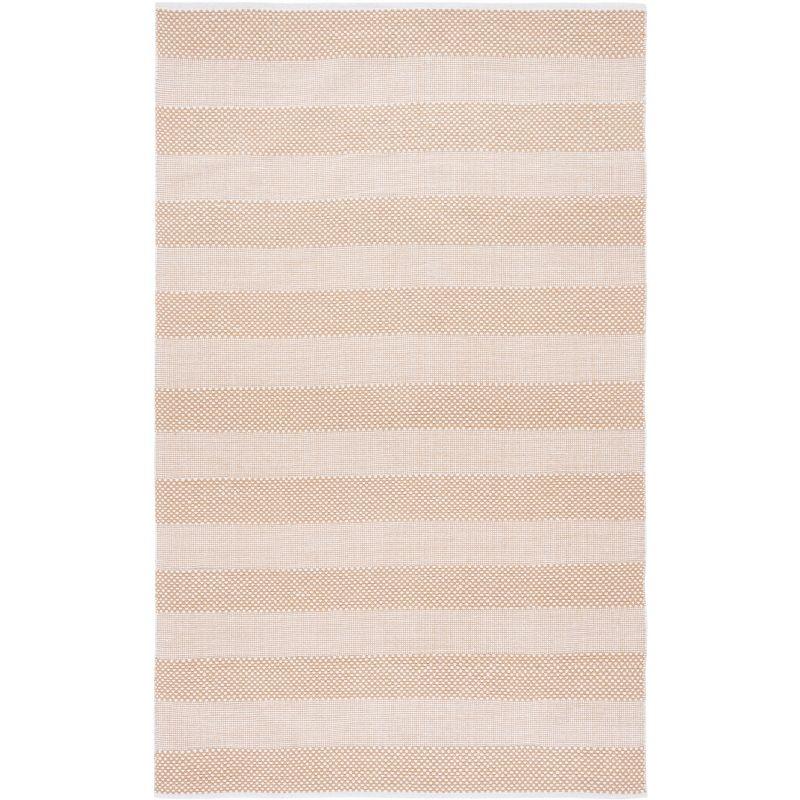 Striped Kilim STK802 Hand Woven Area Rug - Ivory/Gold - 3'x5' - Safavieh.