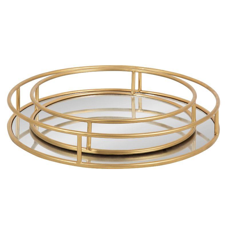 Kate and Laurel Felicia Metal Tray Set