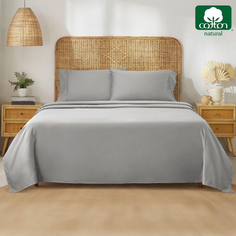 California Design Den  Bed Sheets Set - 100% Organic Cotton Percale, Deep Pocket, GOTS Certified