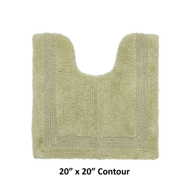 Better Trends Lux 100% Cotton Tufted Solid Reversible Bath Rug 20" x 20" Contour - Sage