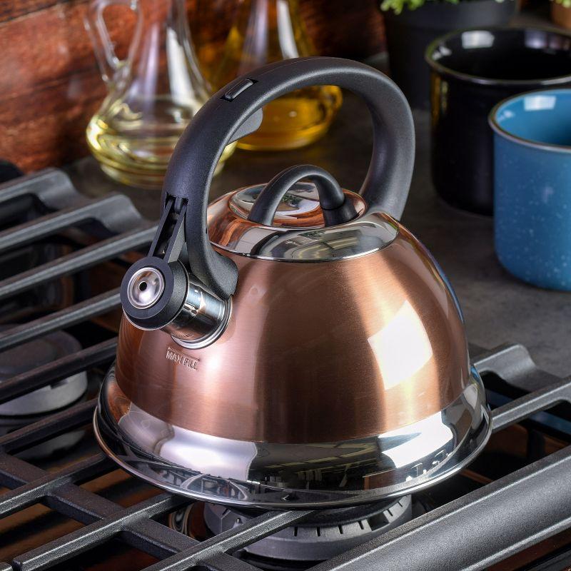 Mr. Coffee Mr. Coffee Flintshire 1.75 Quart Whistling Stovetop Tea Kettle In Blue