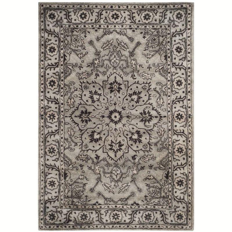 Antiquity AT58 Hand Tufted Area Rug - Grey/Beige - 4'x6' - Safavieh.