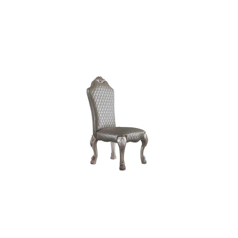 St of 2 22" Dresden PU Dining ChairsVintage Bone White - Acme Furniture
