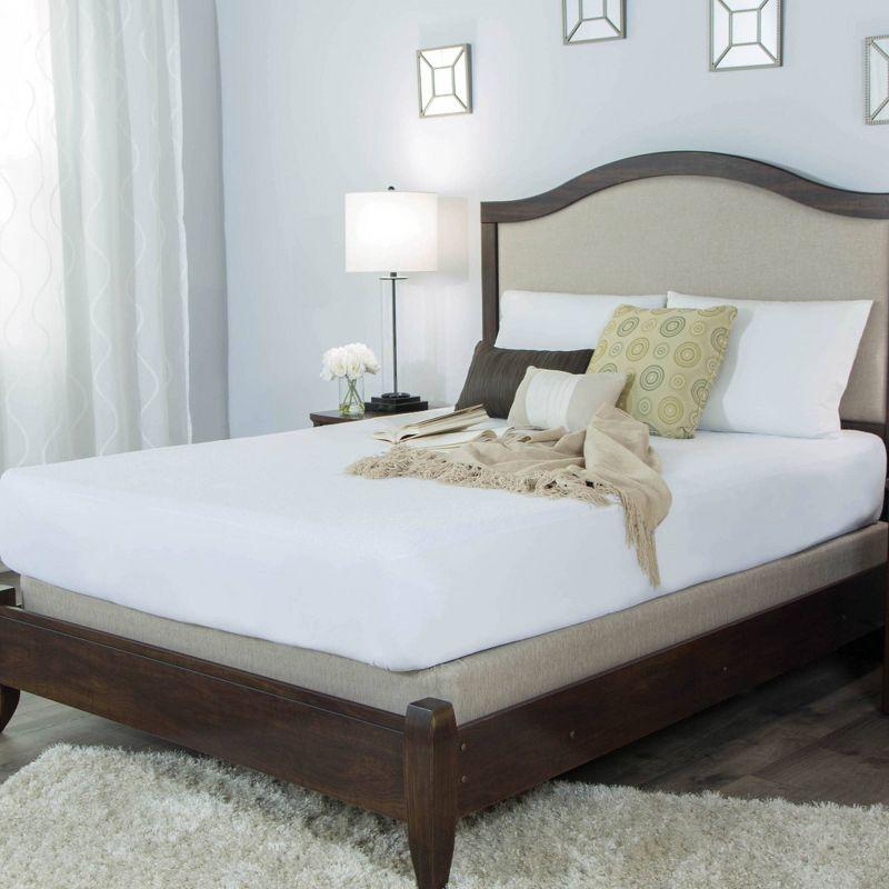 Full White Bamboo Waterproof Mattress Protector