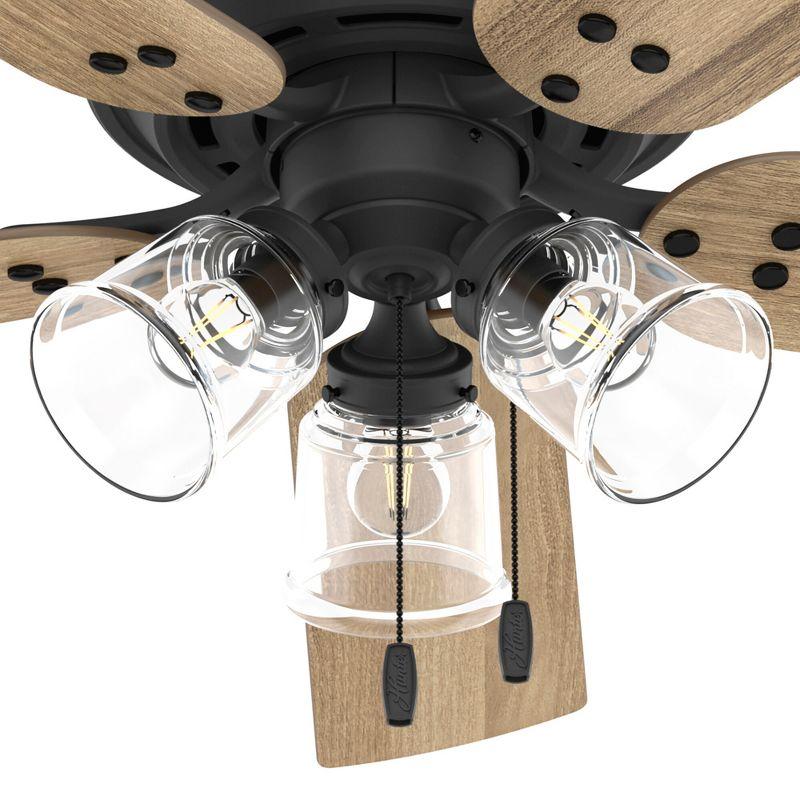 52" Shady Grove Low Profile Ceiling Fan with Light Kit and Pull Chain (Includes LED Light Bulb) - Hunter Fan