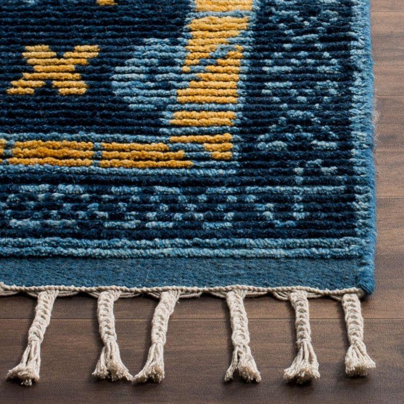 Kenya KNY112 Hand Knotted Area Rug - Blue/Gold - 8'x10' - Safavieh.