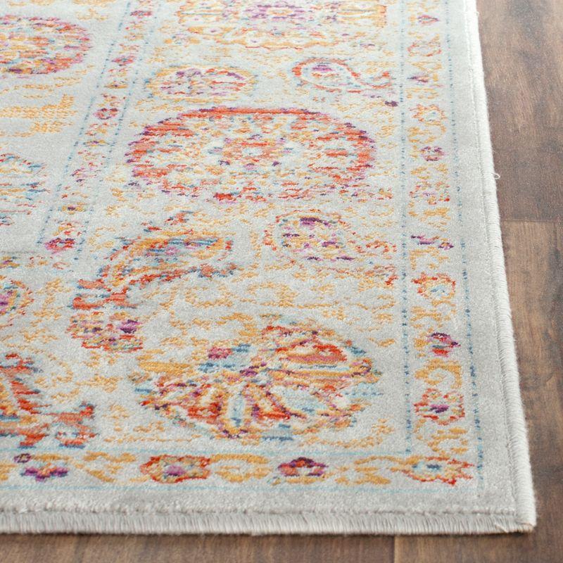 Reversible Sevilla Antique Silver Viscose Area Rug - 47"x4"