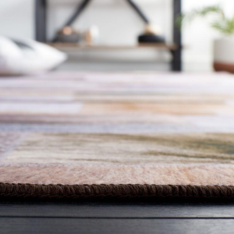 Faux Hide FAH515 Power Loomed Machine Washable Runner Rug - Beige/Purple - 2'6"x8' - Safavieh.