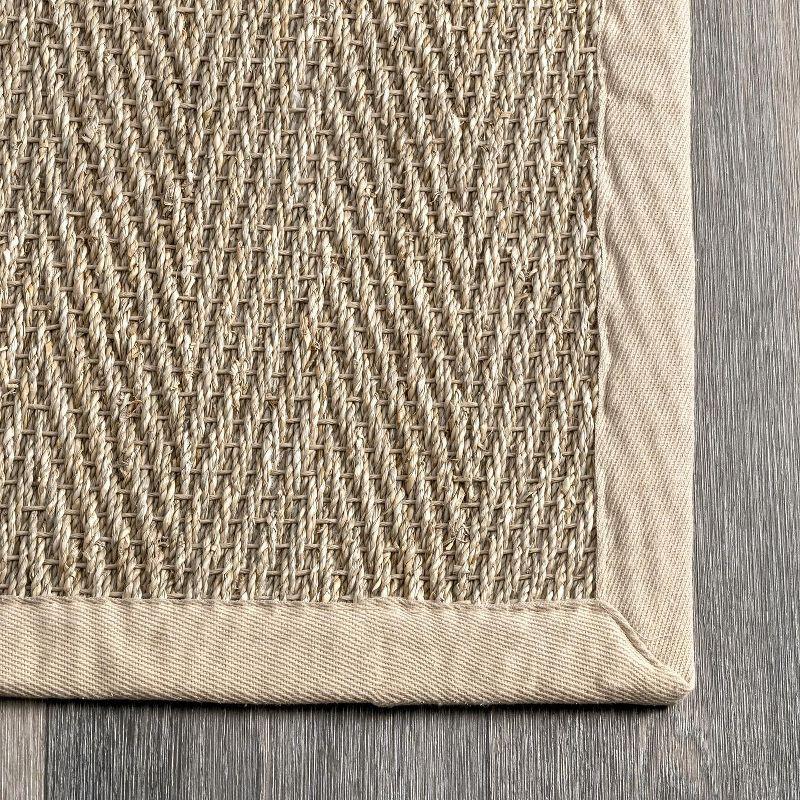 Nuloom Larnaca Seagrass Herringbone Indoor Area Rug, Oval 5' x 8'