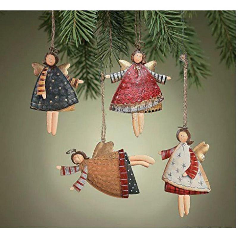 Fun Express Dancing Tin Angels Christmas Tree Ornaments 12pcs