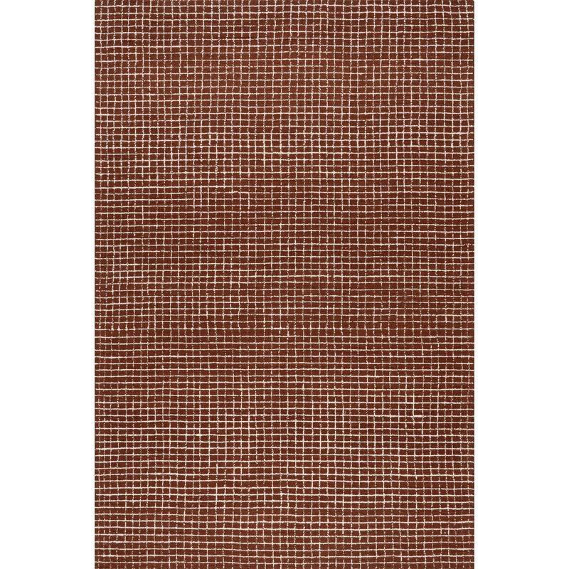 Katasha Checked Wool Area Rug