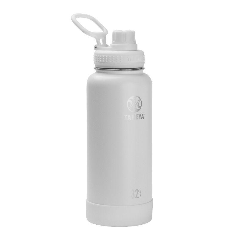 Takeya 32oz Actives Insulated Stainless Steel Water Bottle with Spout Lid - White