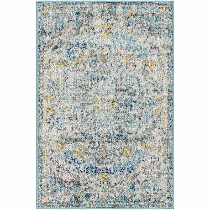 Olivia Blue and Gray Woven Indoor Area Rug