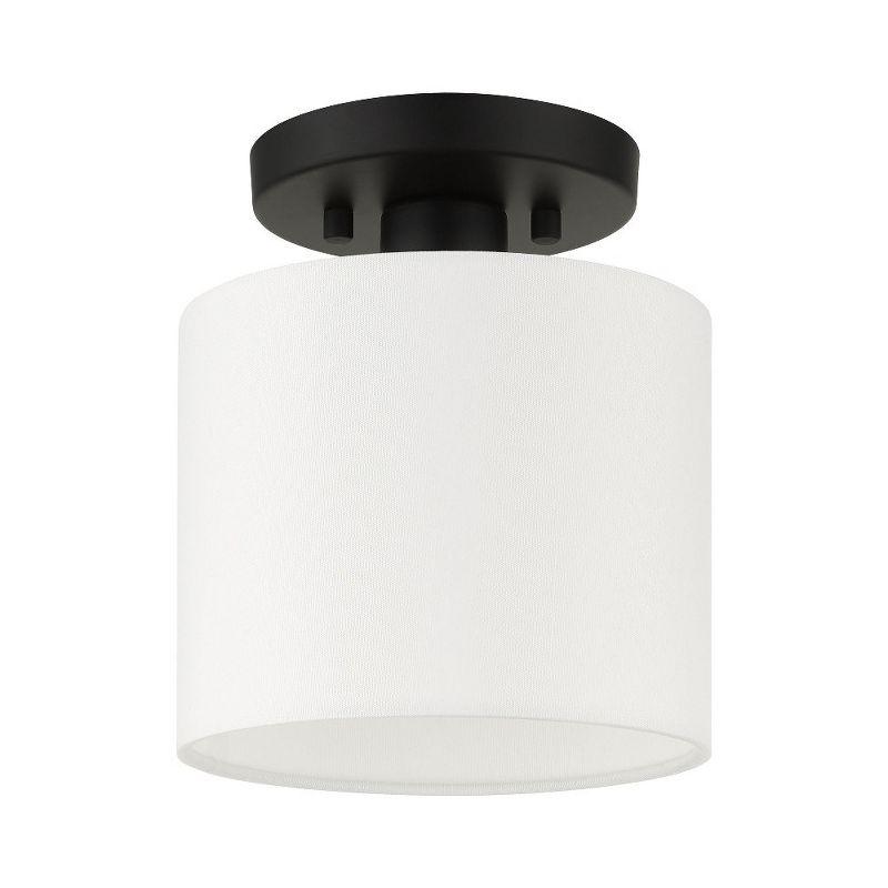 Livex Lighting Meridian 1 - Light Semi-Flush Mount in  Black