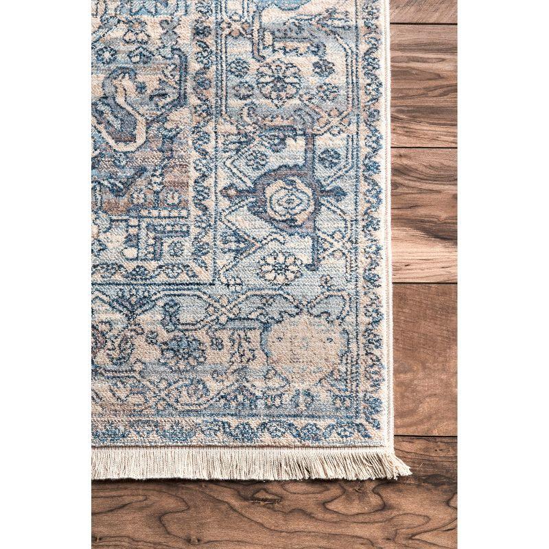 Nuloom Harriet Oriental/Persian 3x5 Accent Indoor Area Rug for Living Room Bedroom Dining Room Entryway Kitchen, Light Blue/Multicolor