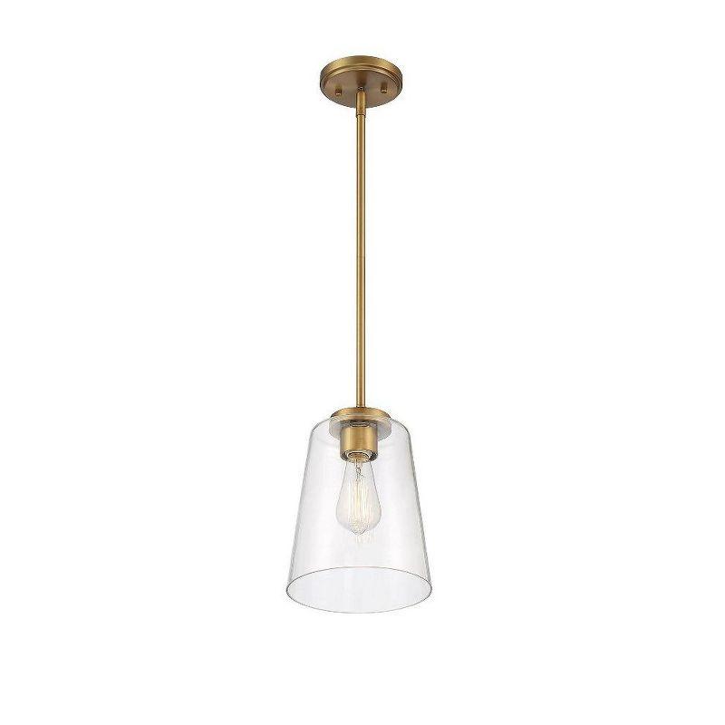 Savoy House Calhoun 1 - Light Pendant in  Warm Brass